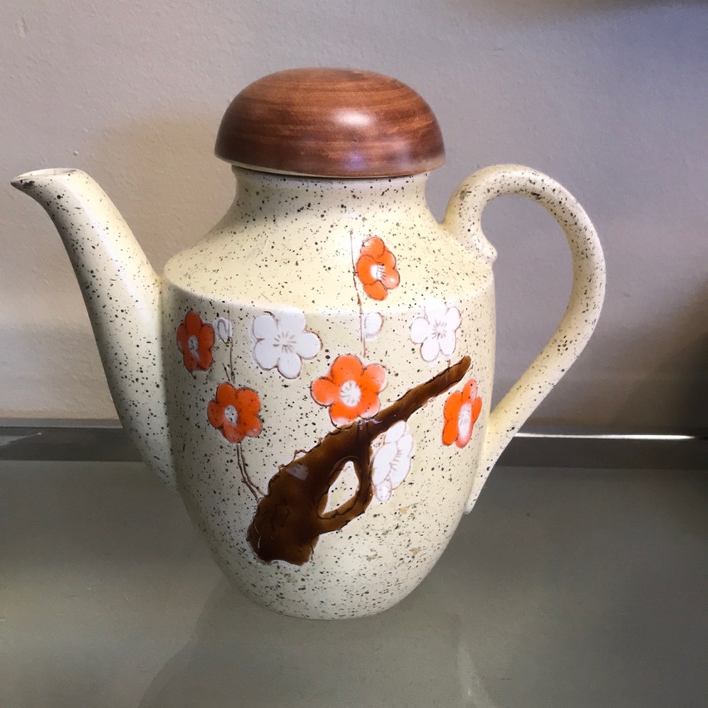 Vintage 1960's MCM‎ Pottery Tea Pot